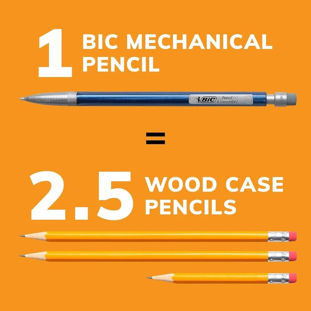 BIC‎ Mechanical Pencil 60ct Variety Pack 0.5mm/0.7mm/0.9mm Office School Supply